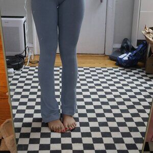baby blue lululemon mini flare leggings